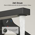 EMKE - EMKE Mitigeur Lavabo Design Séparé, Robinet Mural Noir Mat 288×210×70 mm, Corps en Laiton et Inox 304, Cartouche Céramique Haute Durabilité - vignette