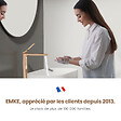 EMKE - EMKE Mitigeur pour Lavabo et Cuisine 335×233×46 mm, Robinet Or Rosé en Laiton & Inox 304, Cartouche Céramique, Aérateur Économiseur d’Eau - vignette