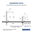 EMKE - EMKE Mitigeur pour Lavabo et Cuisine 335×233×46 mm, Robinet Chromé en Laiton & Inox 304, Cartouche Céramique, Aérateur Économiseur d’Eau - vignette