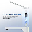 EMKE - EMKE Mitigeur pour Lavabo et Cuisine 335×233×46 mm, Robinet Chromé en Laiton & Inox 304, Cartouche Céramique, Aérateur Économiseur d’Eau - vignette