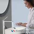 EMKE - EMKE Mitigeur pour Lavabo et Cuisine 335×233×46 mm, Robinet Chromé en Laiton & Inox 304, Cartouche Céramique, Aérateur Économiseur d’Eau - vignette