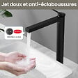 EMKE - EMKE Mitigeur pour Lavabo et Cuisine 335×233×46 mm, Robinet Noir Mat en Laiton & Inox 304, Cartouche Céramique, Aérateur Économiseur d’Eau - vignette