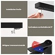 EMKE - EMKE Mitigeur pour Lavabo et Cuisine 335×233×46 mm, Robinet Noir Mat en Laiton & Inox 304, Cartouche Céramique, Aérateur Économiseur d’Eau - vignette