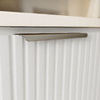 AURLANE - Pack Meuble salle de bain 60cm et Colonne de rangement - Façades Blanches Ondulées - MILO - vignette