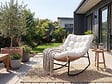 HABITAT ET JARDIN - Fauteuil à bascule papasan avec coussin intérieur/extérieur "Papaya" - Beige - vignette