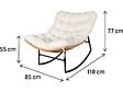 HABITAT ET JARDIN - Fauteuil à bascule papasan avec coussin intérieur/extérieur "Papaya" - Beige - vignette