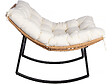 HABITAT ET JARDIN - Fauteuil à bascule papasan avec coussin intérieur/extérieur "Papaya" - Beige - vignette