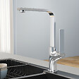 EMKE - EMKE Mitigeur de Cuisine Chromé, Robinet Monocommande Rotatif 360°, 30,3 × 22,5 cm, Design Fin en Acier Inoxydable - vignette