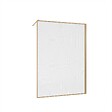 AURLANE - Paroi de douche 140 x 200 HINATA - style Japandi courbes douces - Cadre effet Bois - Verre 6mm - vignette