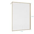 AURLANE - Paroi de douche 140 x 200 HINATA - style Japandi courbes douces - Cadre effet Bois - Verre 6mm - vignette
