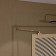 AURLANE - Paroi de douche 90 x 200 HINATA - style Japandi courbes douces - Cadre effet Bois - Verre 6mm - vignette
