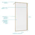 AURLANE - Paroi de douche 90 x 200 HINATA - style Japandi courbes douces - Cadre effet Bois - Verre 6mm - vignette