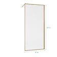 AURLANE - Paroi de douche 90 x 200 HINATA - style Japandi courbes douces - Cadre effet Bois - Verre 6mm - vignette