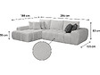 HABITAT ET JARDIN - Canapé d'angle gauche en tissu style bubble "Sidonie" - 4 places - Gris - vignette