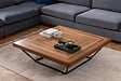 HABITAT ET JARDIN - Table Basse en bois "Cora" - 100 x 100 x 32 cm - Noyer - vignette