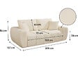 HABITAT ET JARDIN - Canapé droit en tissu style bubble "Léonie" - 3 places - Beige - vignette