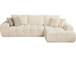 HABITAT ET JARDIN - Canapé d'angle droit en tissu style bubble "Sidonie" - 4 places - Beige - vignette