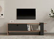 HABITAT ET JARDIN - Meuble TV en bois "Ova" - 120 x 25 x 36 cm - ChêneAnthracite - vignette