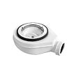 EMKE - Bonde de vidage pour receveur – Ø90 mm – Sortie Ø40 mm – ABS blanc avec anneau décoratif en acier inoxydable – Hauteur 26 mm - vignette
