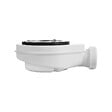 EMKE - Bonde de vidage pour receveur – Ø90 mm – Sortie Ø40 mm – ABS blanc avec anneau décoratif en acier inoxydable – Hauteur 26 mm - vignette