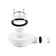 EMKE - Bonde de vidage pour receveur – Ø90 mm – Sortie Ø40 mm – ABS blanc avec anneau décoratif en acier inoxydable – Hauteur 26 mm - vignette
