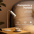 EMKE - EMKE Lampe de table LED magnétique sans fil 5 en 1, Dimmable, Rechargeable, Commande Tactile, 3 modes de couleur, USB-C, Noir - vignette