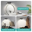 EMKE - EMKE Lampe murale LED noire pour salle de bain, éclairage miroir 40 × 4,8 cm, lumière neutre 4000 K, installation simple - vignette