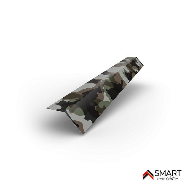 BRAVO THE SMART SOLUTION - Tablier de gouttière - bac acier - tôle de couverture - Toiture -  H12 Coloris Camouflage Printech L=2m - large
