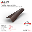 BRAVO THE SMART SOLUTION - Tablier de gouttière - bac acier - tôle de couverture - Toiture -  H12 Brun Chocolat RAL 8017 L=2m - vignette