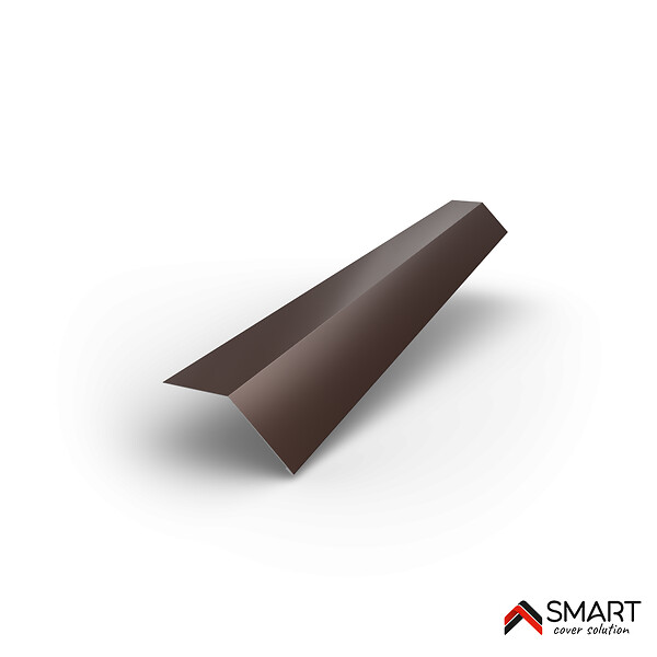 BRAVO THE SMART SOLUTION - Tablier de gouttière - bac acier - tôle de couverture - Toiture -  H12 Brun Chocolat RAL 8017 L=2m - large