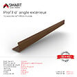 BRAVO THE SMART SOLUTION - Profil d`angle extérieur Tôle bac acier - Toiture - Couverture - plaque H12 Coloris Walnut Printech L=2m - vignette