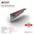 BRAVO THE SMART SOLUTION - Cornière de rive - bac acier - tôle de couverture - Toiture - TR25  Coloris Rouge Oxyde RAL 3009 L=2m, épaisseur 0.50mm - vignette