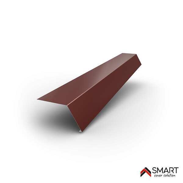 BRAVO THE SMART SOLUTION - Tablier de gouttière - bac acier - tôle de couverture - Toiture -  TR25 Coloris  Rouge Oxyde RAL 3009 L=2m, épaisseur 0.50mm - large