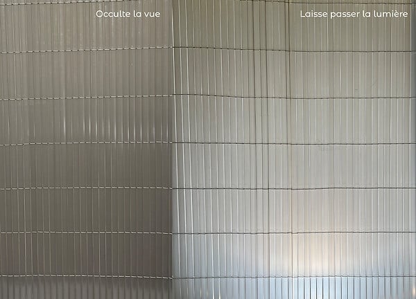 SICATEC - Canisse PVC Double Face Translucide 1.5 x 3m gris - large