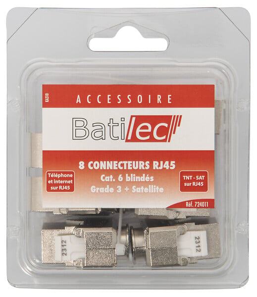BATILEC - BATILEC BLISTER DE 8 RJ45 CAT 6 BLINDEES GRADE 3 + SAT - large
