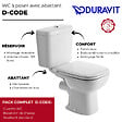 DURAVIT - WC à poser D-code avec abattant + nettoyant - vignette