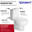 DURAVIT - WC à poser Duravit No.1 avec abattant frein de chute + nettoyant - vignette