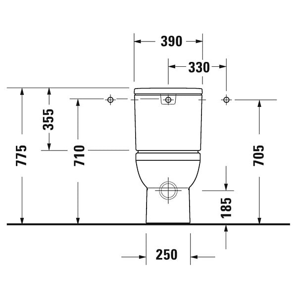 DURAVIT - WC à poser Duravit No.1 avec abattant frein de chute + nettoyant - large