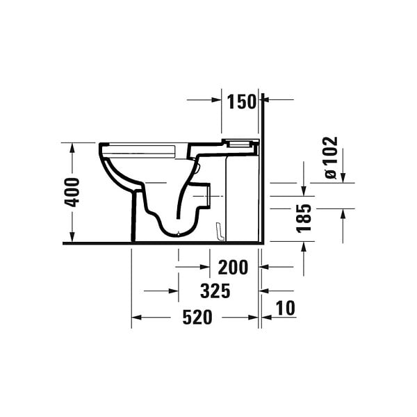 DURAVIT - WC à poser Duravit No.1 avec abattant frein de chute + nettoyant - large