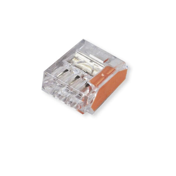 WAGO - CAPRI Boite de 100 bornes automatiques 3 Entrées Orange - large