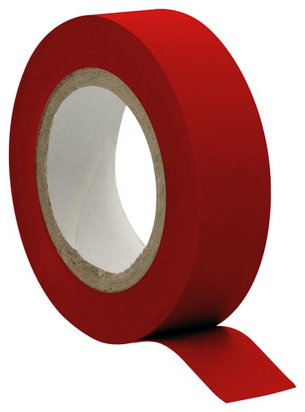 HELLERMANNTYTON - Klauke Ruban Isolant PVC usage courant Rouge - large
