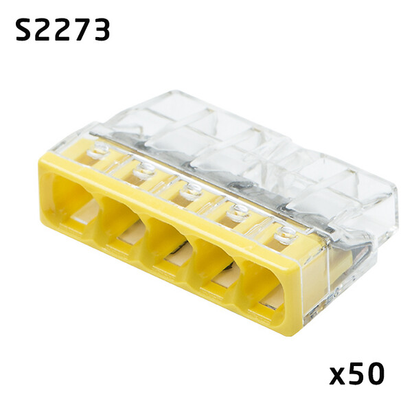 WAGO - WAGO Flacon de 50 mini bornes de connexion automatique 5 fils S2273 - large