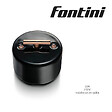 FONTINI - FONTINI Inter. volets-roulants rotatif métal cuivre brillant porcelaine noire DO - vignette