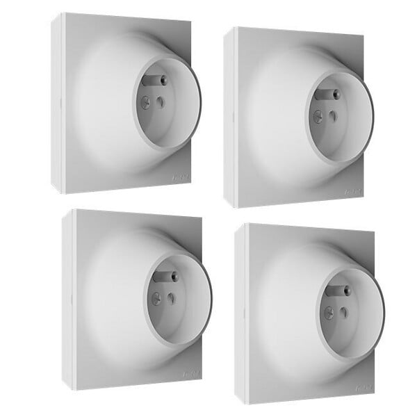 FONTINI - Lot de 4 prises 2P+T blanche NEO EVO-FONTINI - large