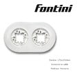 FONTINI - Plaque 2 postes porcelaine blanche  DO-FONTINI - vignette