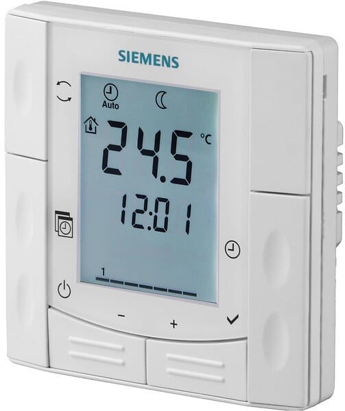SIEMENS - SIEMENS Thermostat d'ambiance programmable semi encastré RDE410/EH - large