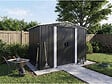 HABITAT ET JARDIN - Abri de jardin métal "Boston" - 5,29 m² (4,76 m2 au sol)- Gris - vignette