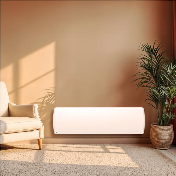 BESTHERM - Radiateur électrique fixe à inertie sèche céramique - BESTHERM - ARIA PLINTHE 1500W  - plinthe blanc - large
