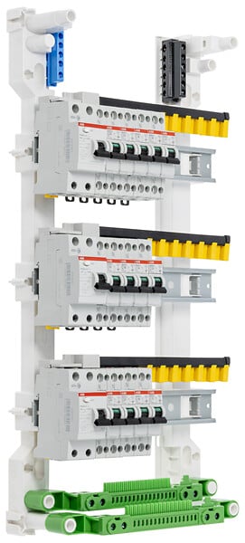 ABB - ABB Tableau 3 rangées pré-équipé 2 ID 63A + 1 ID 40A + 13 disjoncteurs - large