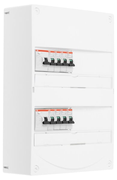 ABB - ABB Tableau 2 rangées pré-équipé 1 ID 63A + 1 ID 40A + 8 disjoncteurs - large